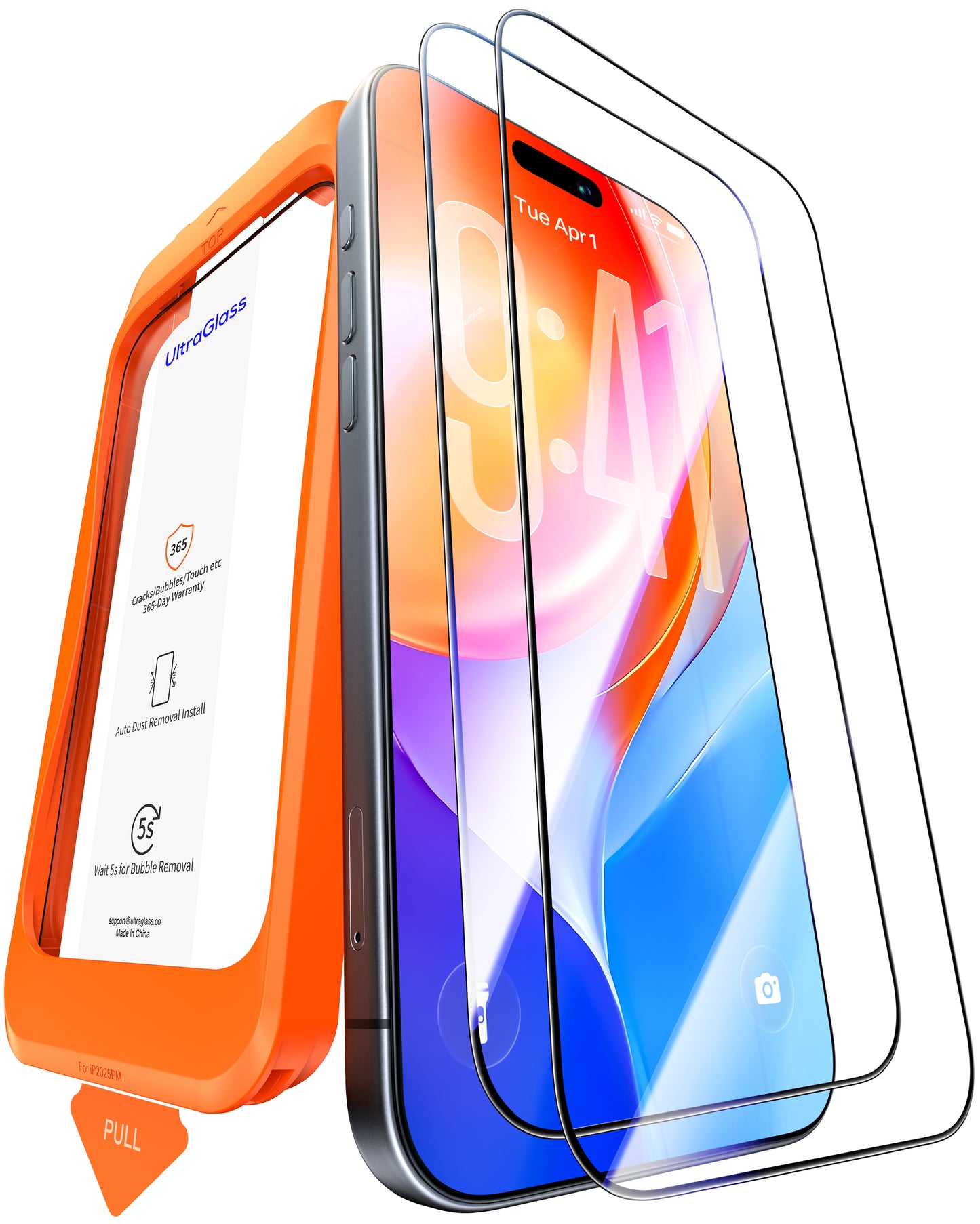 UltraGlass UNBREAK TOP 9H+ Armor for iPhone 17 Pro Max Screen Protector Anti-Reflection, 2 Pack