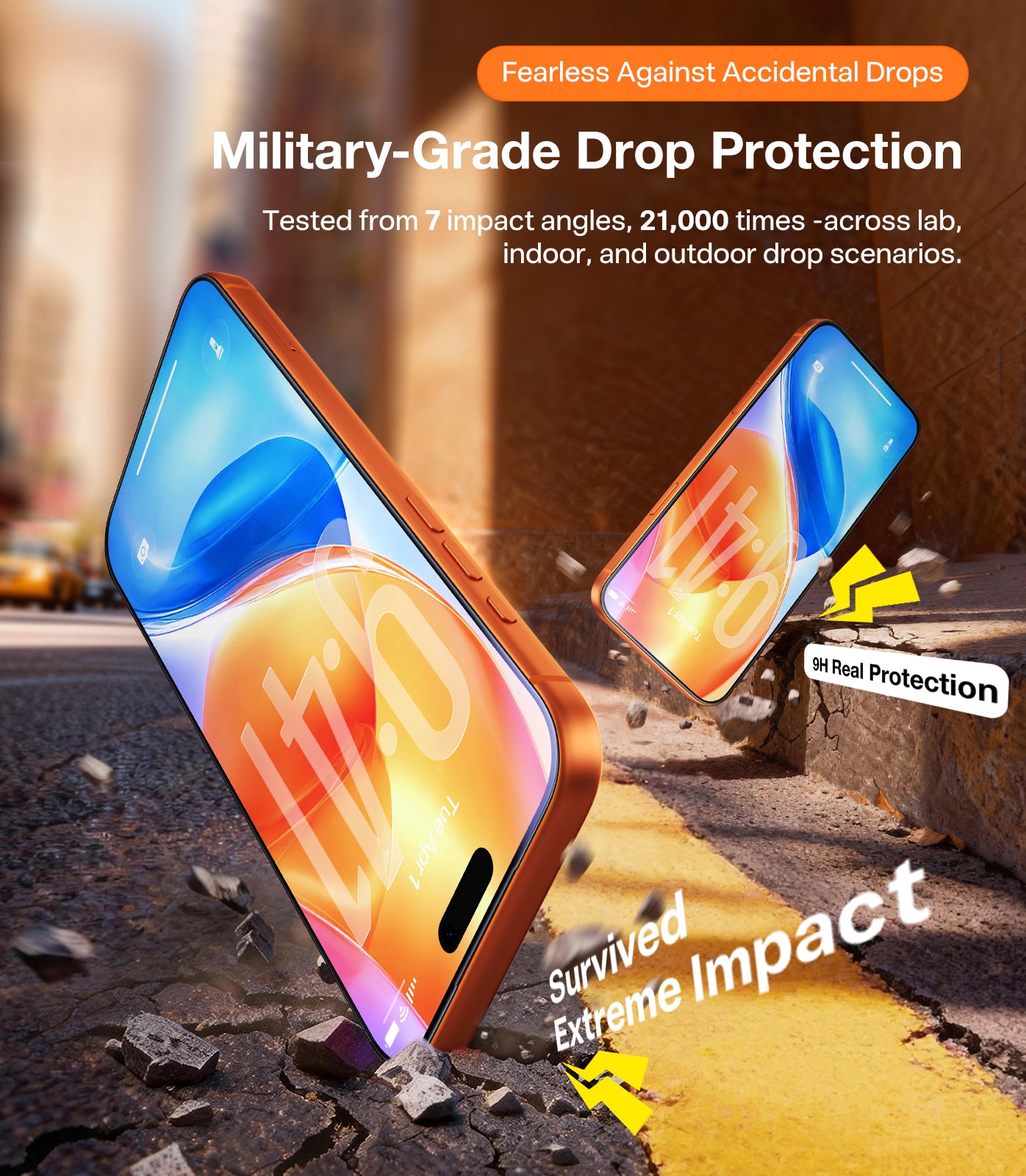 UltraGlass UNBREAK TOP 9H+ Armor for iPhone 17 Pro Max Screen Protector Anti-Reflection, 2 Pack