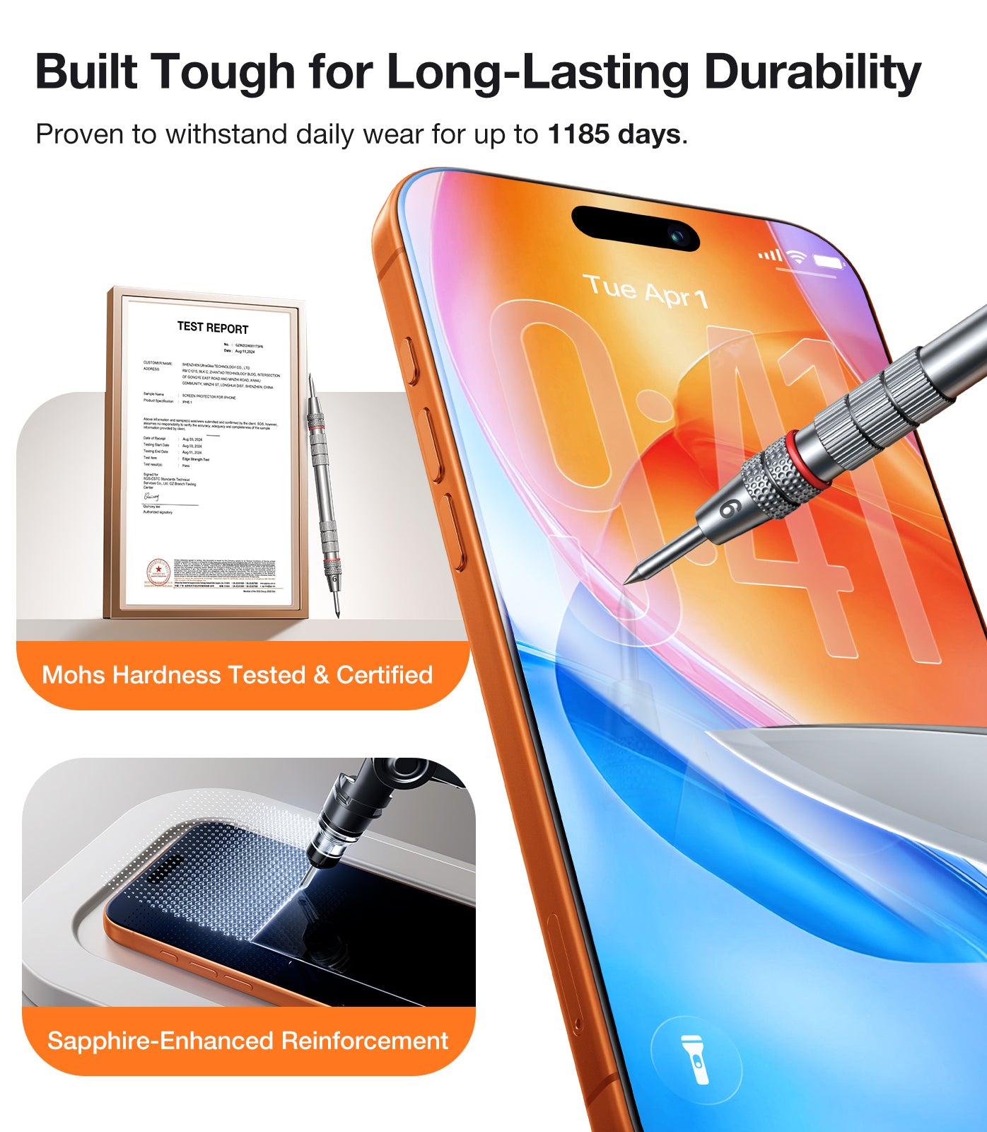 UltraGlass UNBREAK TOP 9H+ Armor for iPhone 17 Pro Max Screen Protector Anti-Reflection, 2 Pack