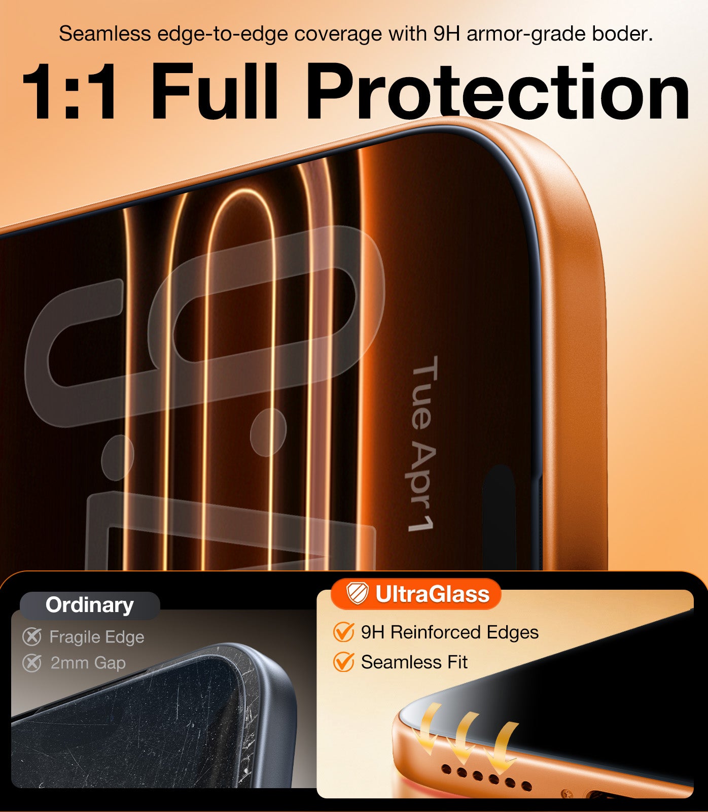 UltraGlass iPhone 17 Pro Max Privacy Screen Protector, 2 Pack