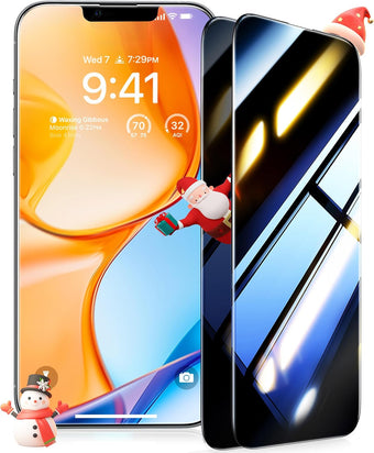 UltraGlass Ultra Top 9H+ Glass for iPhone 13 Pro Max Privacy Screen Protector [Invisible Privacy Armor] Screen Protector 13 Pro Max Tempered [Full Coverage & Longest Durable] 13 ProMax, 2 Packs
