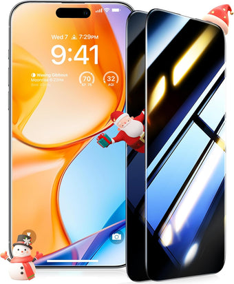 UltraGlass Ultra TOP 9H+ Glass for iPhone 15 Pro Privacy Screen Protector [Invisible Privacy Armor] Screen Protector 15 Pro Tempered [Full Coverage & Longest Durable] 15 Pro, 2 Packs
