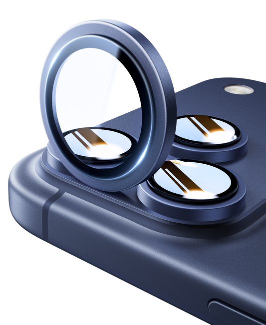 UltraGlass TOP 9H+ Glass for iPhone 17 Pro Max, 17 Pro Camera Lens Protector [NO.1 Military Grade Shatterproof] iPhone 17 Pro Max Camera Protector, 17 ProMax Lens Screen Cover, Deep Blue