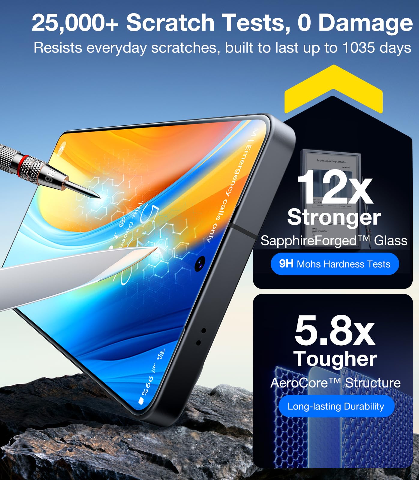 UltraGlass Samsung Galaxy S26 Screen Protector, 2 Pack