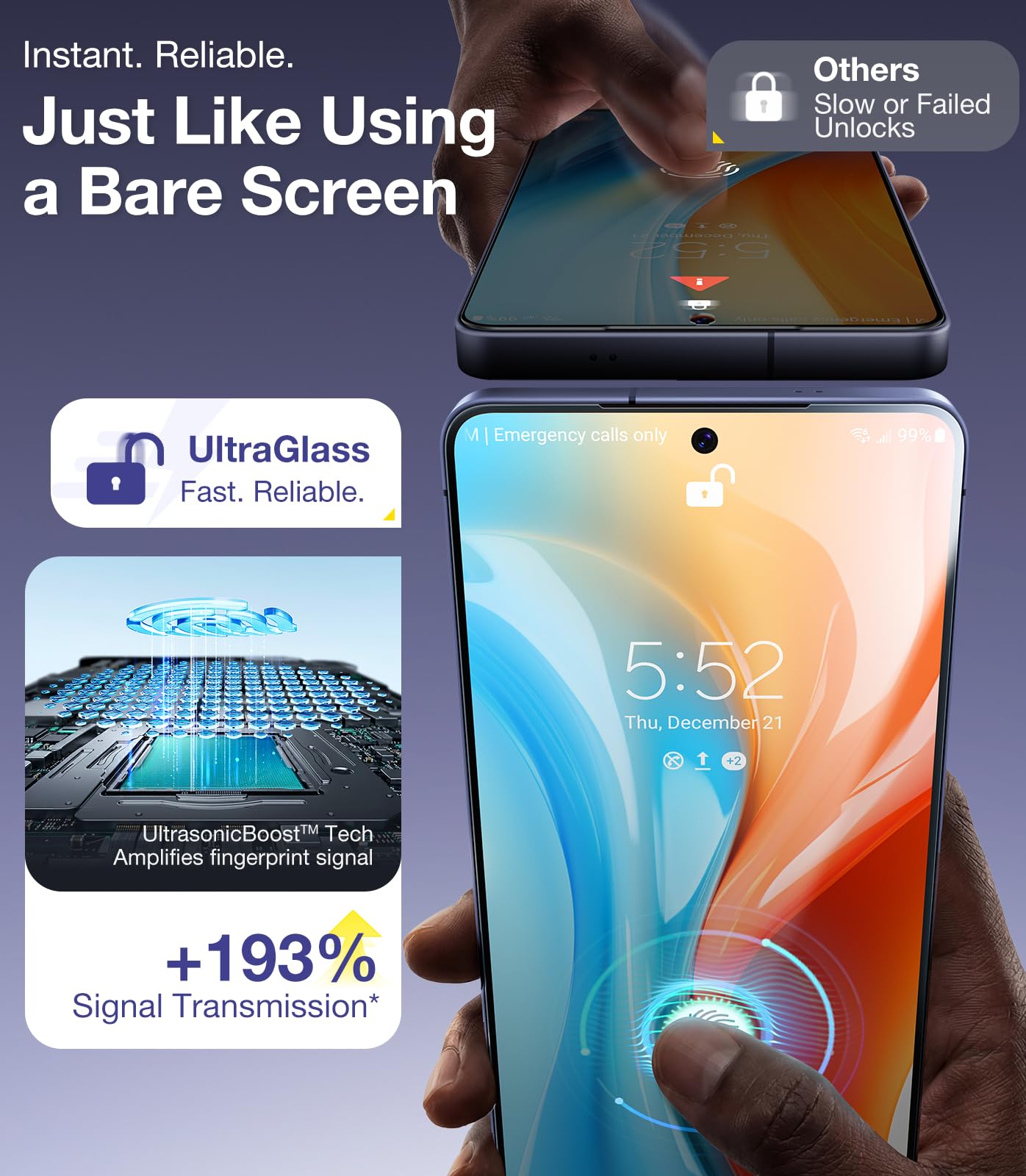 UltraGlass Samsung Galaxy S26 Ultra Screen Protector, 2 Pack